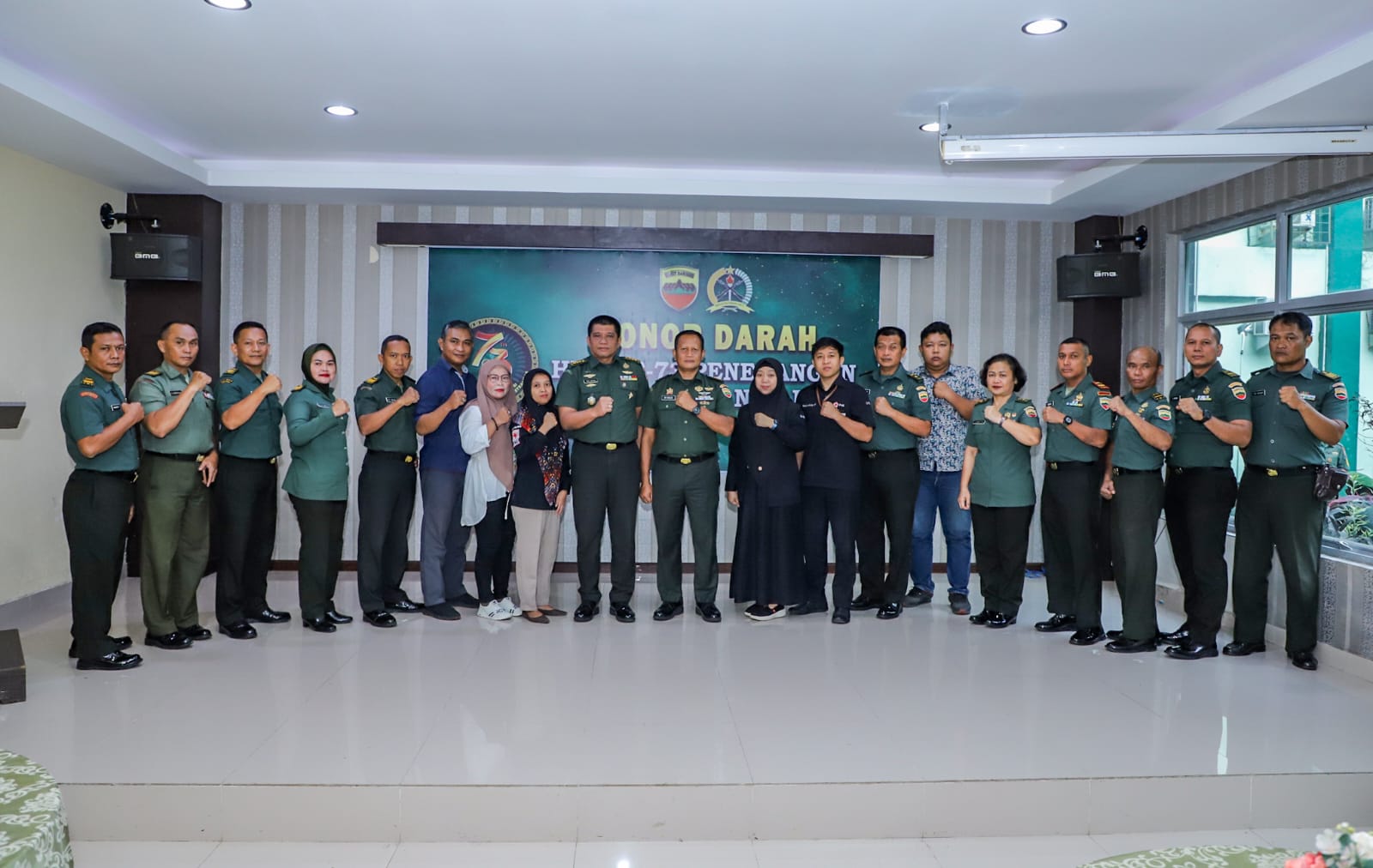 Pendam I BB Gelar Bakti Sosial Donor Darah HUT Ke 73 Penerangan TNI AD Tahun 2024